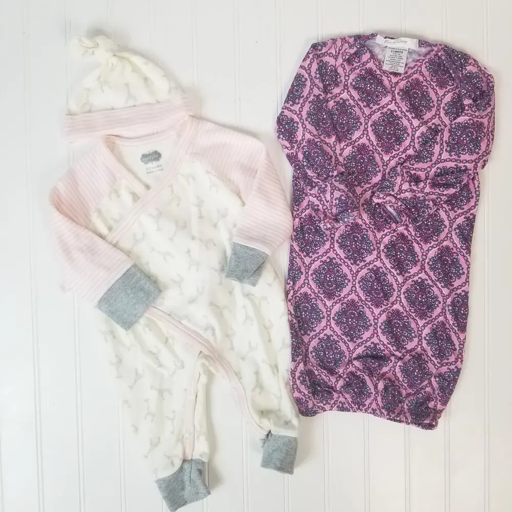 Mud Pie Everly Grey Sleep/Play Bundle 0-3M